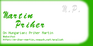 martin priher business card